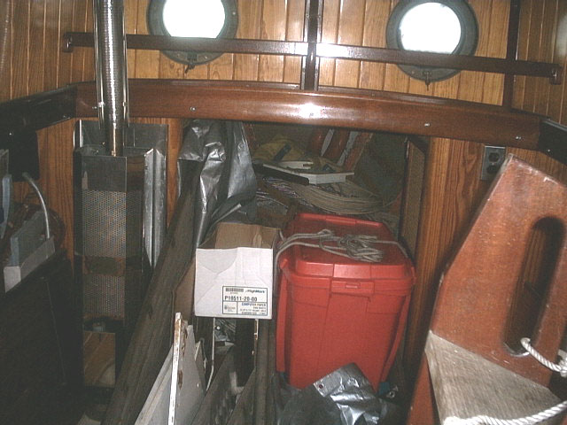Forward cabin, packed for shipping
