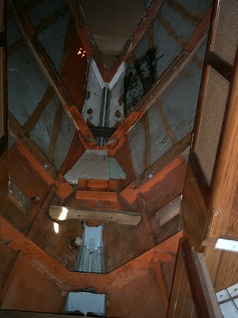 Forepeak with ceiling removed